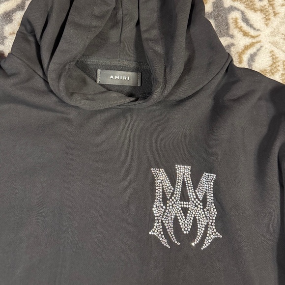 Men’s Amiri Black Bejeweled Sweater Size Large - Picture 2 of 5